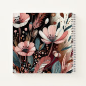 Top label Roze Wildflower met Gouden Accenten Notitieboek (Achterkant)