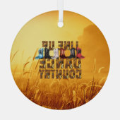 TOP Land Line Dance Glass Ornament (Achterkant)