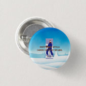 TOP Langlauf Ski Meisje Ronde Button 3,2 Cm (Voorkant /achterkant)
