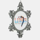 TOP Limber Pilates Tin Sneeuwvlok Ornament (Links)