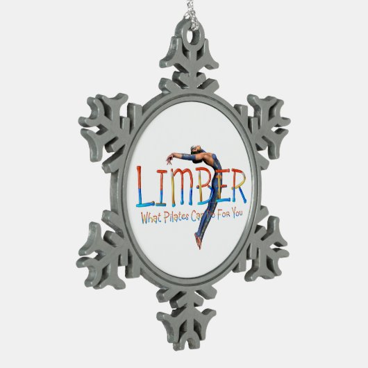 TOP Limber Pilates Tin Sneeuwvlok Ornament (Links)