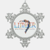 TOP Limber Pilates Tin Sneeuwvlok Ornament (Voorkant)