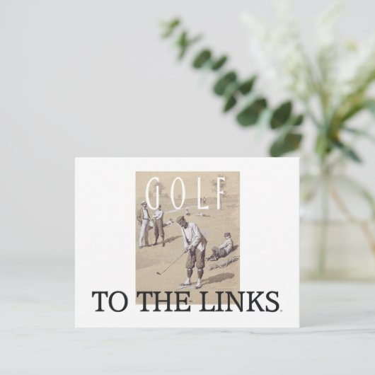 TOP Links Golf Briefkaart (Staand voorkant)