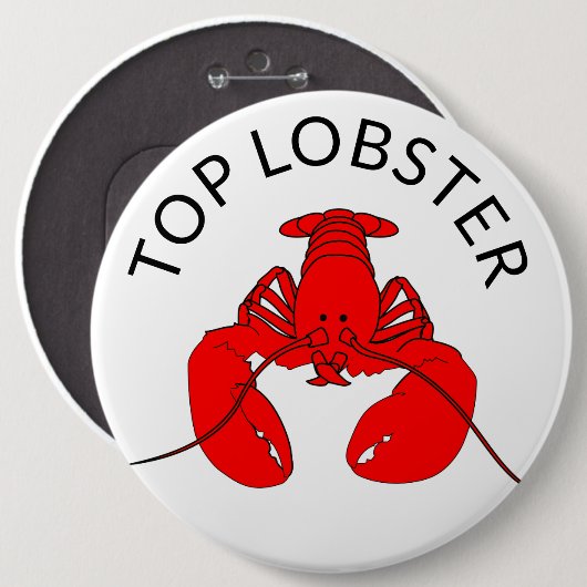 Top Lobster Ronde Button 6,0 Cm (Voorkant /achterkant)