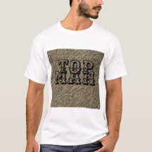 TOP-MAN - ZWART-BROWN GOLD-T-Shirt