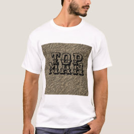 TOP-MAN - ZWART-BROWN GOLD-T-Shirt T-shirt