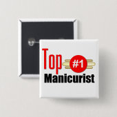 Top Manicurist Vierkante Button 5,1 Cm (Voorkant /achterkant)