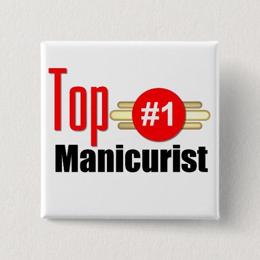 Top Manicurist Vierkante Button 5,1 Cm (Voorkant)
