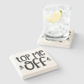 Top me uit - Stone Onderzetter (Zijkant)