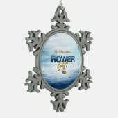 TOP Mess niet met een Rower Girl Tin Sneeuwvlok Ornament (Links)