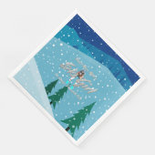 TOP Mess niet met Ski Girl Servet (Hoek)