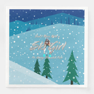 TOP Mess niet met Ski Girl Servet