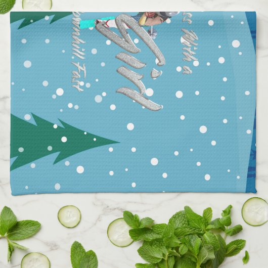 TOP Mess niet met Ski Girl Theedoek (Gevouwen)