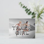 TOP Mess niet met track Girl Briefkaart (Staand voorkant)