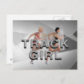 TOP Mess niet met track Girl Briefkaart (Voorkant / Achterkant)