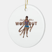 TOP Mess niet met werkuitmeisje Keramisch Ornament (Links)