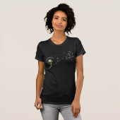 Top mit Pusteblume,schwarz. Top with dandelion, (Voorkant volledig)
