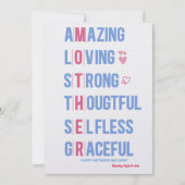 Top Mom Kwaliteiten Voor Een Beste Mama Moederdag  Feestdagenkaart (Voorkant)