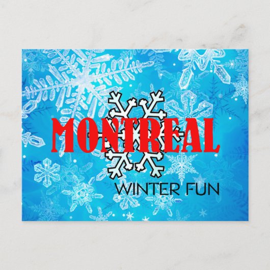 TOP Montreal Winter Fun Briefkaart (Voorkant)