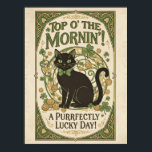 Top O' The Mornin'! St. Patrick's Day Poster<br><div class="desc">Today is a purrrrfectly good day to bring luck into your house with this gorgeous poster featuring traditional Irish greeting! This is an AI image generated by me. Find more products with this image as well as other Irish inspired artworks in my St. Patrick's Day collection here in BoogieSpirit: https://www.zazzle.com/collections/st_patricks_boogie_lucky_day-119435747997850747...</div>
