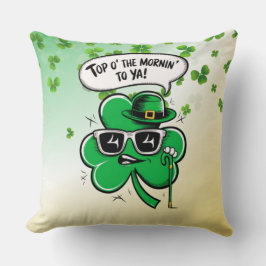 Top O' The Morning' Shamrock Kussen