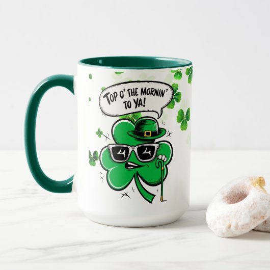 Top O' The Morning' Shamrock Mok (Met donut)