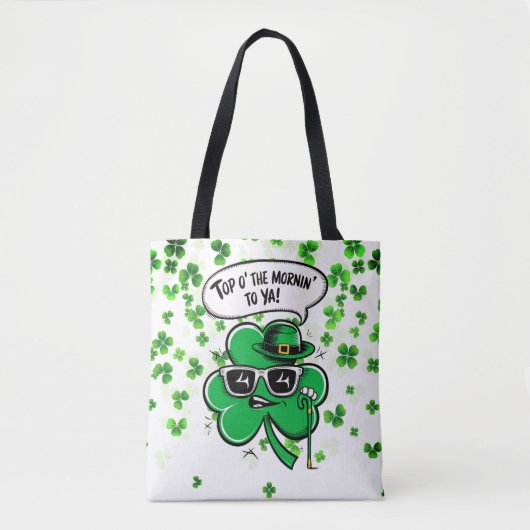 Top O' The Morning' Shamrock Tote Bag (Voorkant)