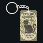 Top O' The Morning St. Patrick's Day Key Chain Sleutelhanger<br><div class="desc">Carry your keys in luck with this gorgeous key chain featuring a traditional Irish greeting! This is an AI image generated by me. Find more products with this image as well as other Irish inspired artworks in my St. Patrick's Day collection here in BoogieSpirit: https://www.zazzle.com/collections/st_patricks_boogie_lucky_day-119435747997850747</div>