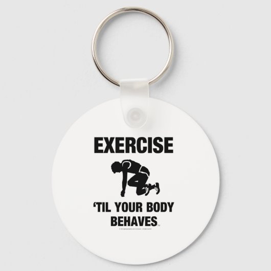 TOP oefent oefening uit tot uw lichaam zich gedraa Sleutelhanger (Voorkant)