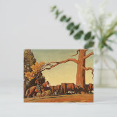 "Top of the Ridge" Westerne kunst van Maynard Dixo Briefkaart (Staand voorkant)