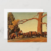 "Top of the Ridge" Westerne kunst van Maynard Dixo Briefkaart (Voorkant / Achterkant)