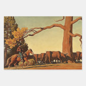 "Top of the Ridge" Westerne kunst van Maynard Dixo Inpakpapier Vel (Voorkant)