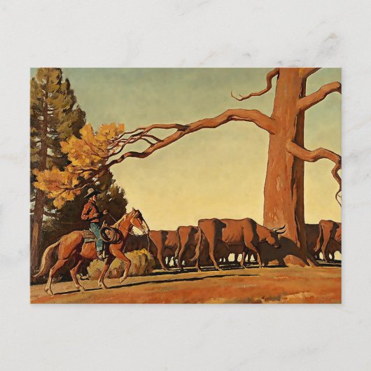 “Top of the Ridge” Westerse kunst van Maynard Dixo Briefkaart (Voorkant)
