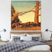 “Top of the Ridge” Westerse kunst van Maynard Dixo Canvas Afdruk (Insitu (Slaapkamer))