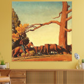 “Top of the Ridge” Westerse kunst van Maynard Dixo Canvas Afdruk (Insitu (Woonkamer))