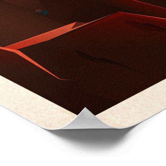 TOP OLYMPUS MONS Tour SpaceX Retro Mars-kolonie Poster (Hoek)