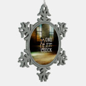 TOP One Fit Chick Tin Sneeuwvlok Ornament (Links)