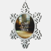 TOP One Fit Chick Tin Sneeuwvlok Ornament (Rechts)