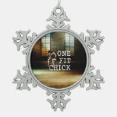 TOP One Fit Chick Tin Sneeuwvlok Ornament (Voorkant)