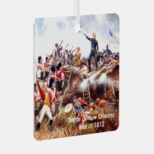 TOP-oorlog van 1812 Metaal Ornament (Voorkant Rechts)