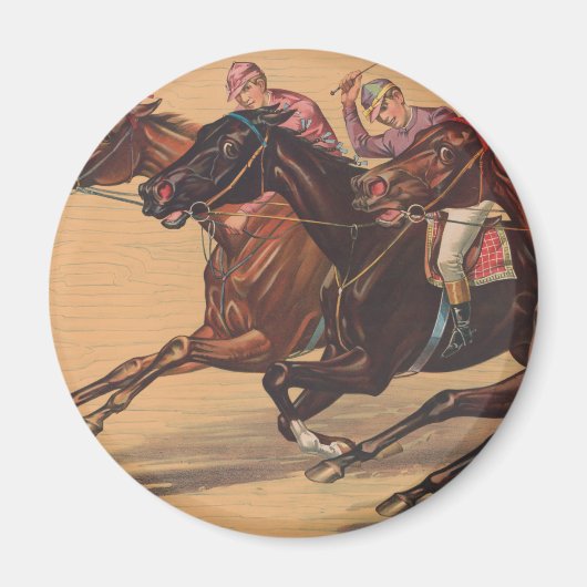 Top Paard en Jockey Magneet (Voorkant)