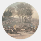 Top Paard Racing Fan Ronde Sticker (Voorkant)