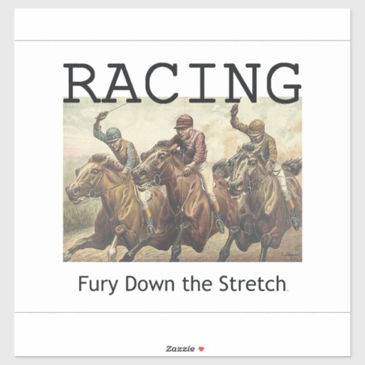 TOP Paardenrennen Sticker (Vel)