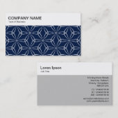 Top-panel - Asanoha Pattern 02 - Indigo 001744 Bus Visitekaartje (Voorkant / Achterkant)