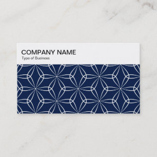 Top-panel - Asanoha Pattern 02 - Indigo 001744 Bus Visitekaartje