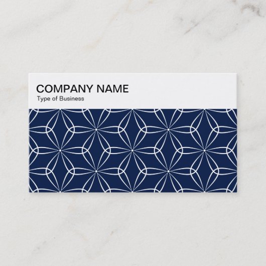 Top-panel - Asanoha Pattern 02 - Indigo 001744 Bus Visitekaartje (Voorkant)