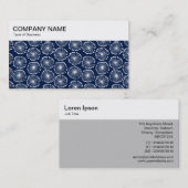 Top Panel - Floral Pattern 02 - Indigo Business Ca Visitekaartje (Voorkant / Achterkant)