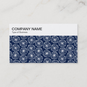 Top Panel - Floral Pattern 02 - Indigo Business Ca Visitekaartje