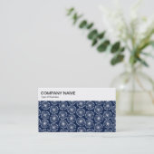 Top Panel - Floral Pattern 02 - Indigo Business Ca Visitekaartje (Staand voorkant)