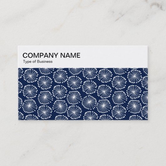 Top Panel - Floral Pattern 02 - Indigo Business Ca Visitekaartje (Voorkant)